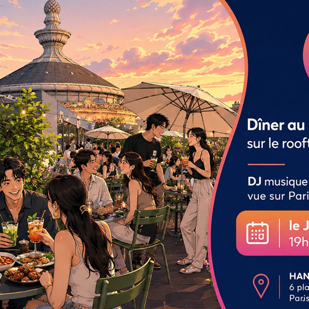 Dîner coréen au HAN Rooftop du musée Guimet