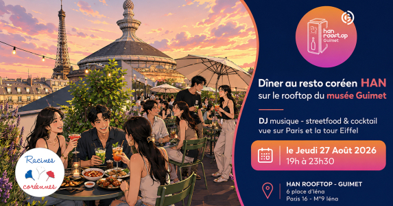 Dîner coréen au HAN Rooftop du musée Guimet à Paris