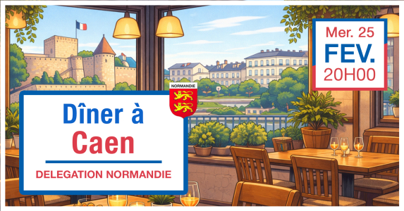 Dîner avec la délégation de Caen le 25 Février