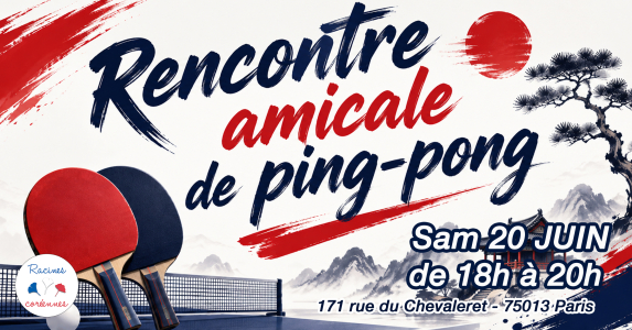 Rencontre amicale de ping- pong + apéro à Paris 13
